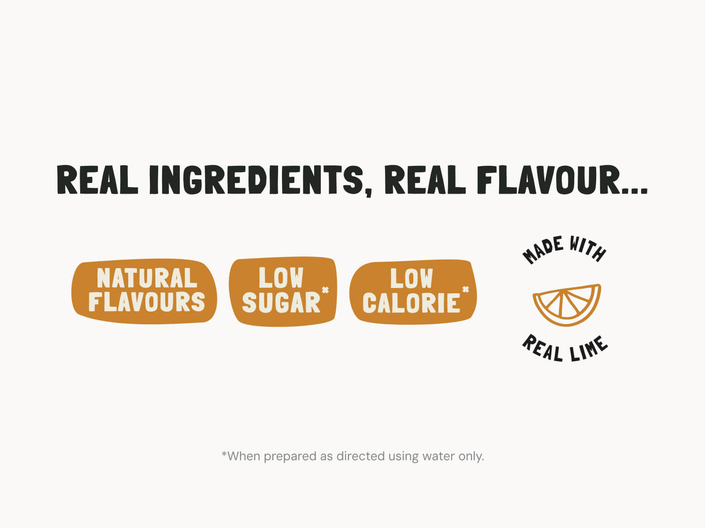 Easys Margarita powdered cocktail mix features: natural flavors, low sugar, low calorie, and made with real lime.